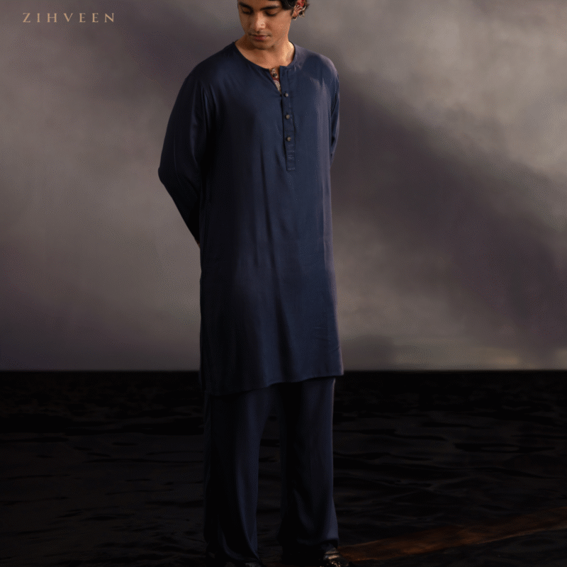 Navy round-neck co-ord set